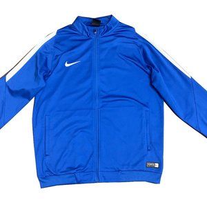 Nike Dri-Fit Boys Youth Full Zip Track Jacket Hoodie Sweatshirt Size XL Blue